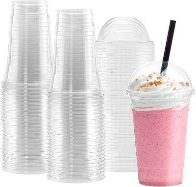 China Viable; Disposable Custom Logo PP Printed 16oz Reusable Disposable Plastic Cup Clear Plastic Smoothie Cups With Lids For Wholesale for sale