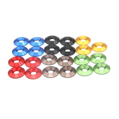 China M6 Countersunk Standard Anodized Color Spacer Aluminum Countersunk Washer Screw Cup Joint for sale