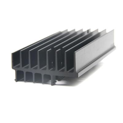 China Lighting Black Anodized Custom Aluminum Profile Radiator Extrusion Profile for sale