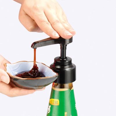 China Non Spill Liquid Honey Juice Oyster Sauce Jam Condiment Ketchup Capsule Spout Dispenser Long Syrup Pump for sale