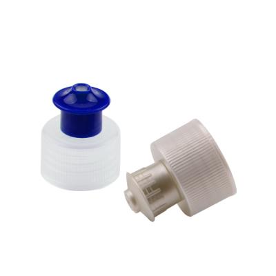 China Sport Water Bottle Pilfer Proof Plastic Push Pull Cap 28mm With Induction Coating for sale