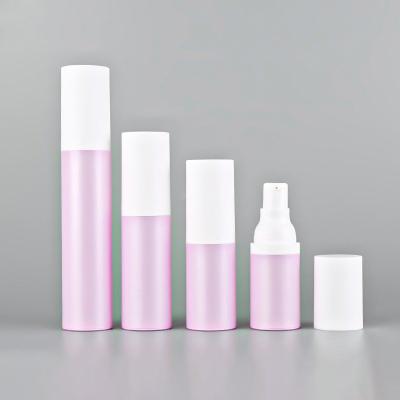 China New Arrival Cosmetic Matt Pink Lotion Packaging Bottle, Straight Round Set 40ml 50ml 60ml 70ml 110ml Spray Glass Bottle for sale