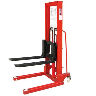 China Casters Reinforced Steel Factory 3 Ton Straddle Manual Hand Mini Stacker Forklift 3000kg High Quality Hydraulic Manual Stacker for sale