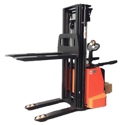 China Casters Reinforced Full Steel Electric Forklift Battery Stacker Hydraulic Loading And Unloading Truck Pallet Stacking Forklift for sale