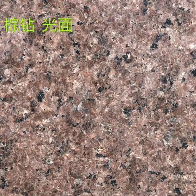 China Custom Polished Modern Custom Made Brown Granite Countertops Wall Surface Natural Stone Floor Tiles for sale