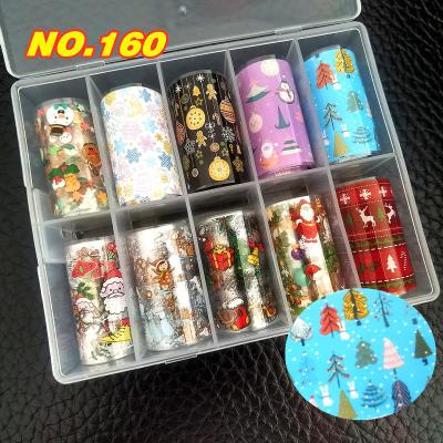 China Newest Nail Art Decoration New Christmas Winter Nail Art Supplies Nail Art Decals Stickers Colorful Snowman Snowflake for sale