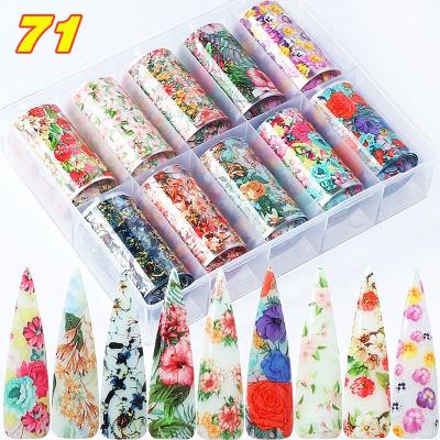 China 2021 Newest Nail Art Decoration Factory Angel New Flower Transfer Foil Foil For Nail Art Sticker Decoration for sale