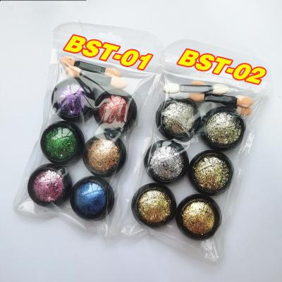 China Nail Charms Shape Gold Silver Alloy Glitter Drill Nail Foils Nail Art Powder Sticker Transfer Decoration for sale