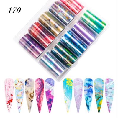 China Newest Nail Art Decoration Wholesale Designs Beautiful Starry Sky Nail Wraps Transfer Foil Sticker Art Sticker Star Design Decals for sale