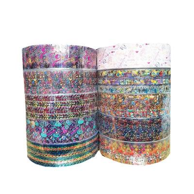 China Newest Nail Art Decoration No .81 Latest Design Factory Laser Scale Nail Art Foil Nail Art Sticker For Nail Art Decoration Roll Packing 4cm*500m for sale