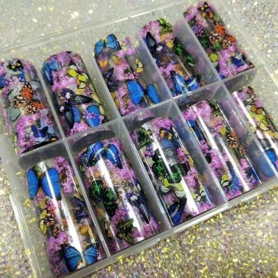 China 2021 Newest Nail Art Decoration Factory Butterfly Transfer Foil Foil For Nail Art Sticker Decoration for sale