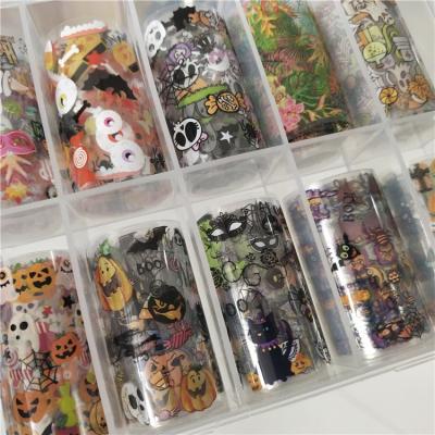 China Easy Apply NO.19 Factory Direct Sale Halloween Foil Nail Art Foil Nail Art Sticker For Nail Art Decoration for sale