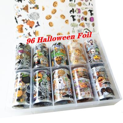 China 2020 Newest Nail Art Decoration NO.96 Halloween Foil Nail Art Sticker For Nail Art Decoration for sale