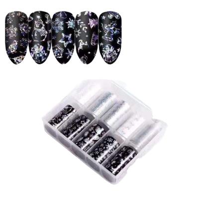 China The newest factory of no. 20 Nail Art Decoration To Produce Popular Flower Nail Art Foil Nail Art Sticker For Christmas Nail Art Decoration for sale