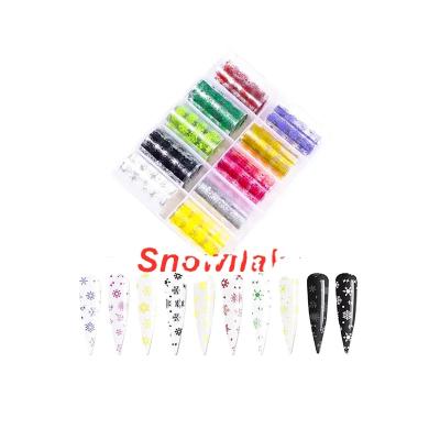 China Art Decoration NO.92 Newest New Arrival Design Snowflake Aluminum Nail Art Foil Nail Art Sticker For Nail Art Decoration for sale