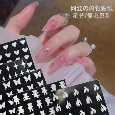 China 3d Nail Art DIY Decoration Shinning Art Sticker Decoration Giding Pattern With Back Adhetive for sale