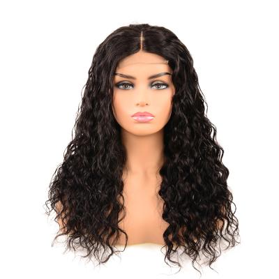 China Baby Hair Water Wave Lace Front Wigs With Baby Hair, Pre Plucked Hair Wigs For Black Women for sale