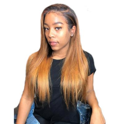 China Baby Blonde Hair 1B/27 Ombre Virgin Hair Wigs For Black Women With Baby Hair 150% Density Brazilian Remy Hair Pre Plucked for sale