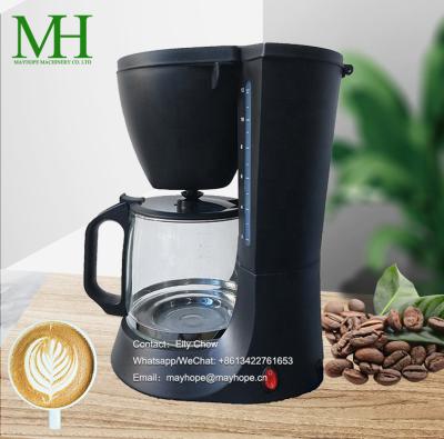 China Household Electric Portable 600ML Coffee Maker/Home Office Desktop Coffee Maker With Glass Pot Espresso Coffee Machine for sale