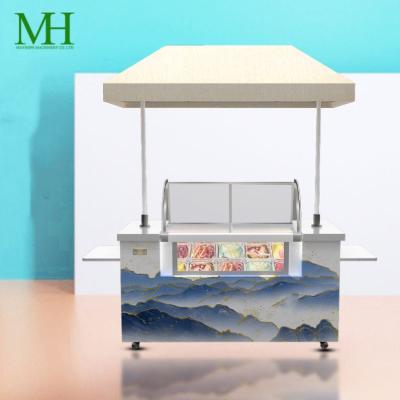 China Customized Stainless Steel Commercial Ice Cream Supply Truck For Fast Mobile Ice Cream Truck Cart for sale