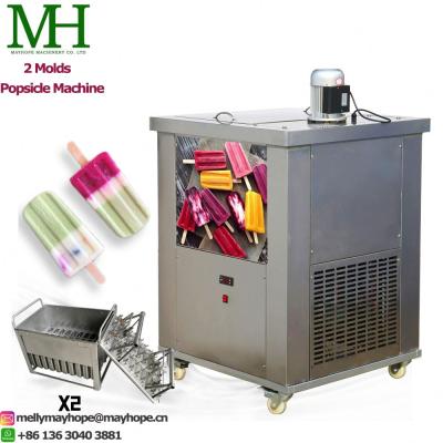 China Commercial Vegetable Processing Plant 2 Molds Popsicle Making Machine Lolly Stick Ice Cream For Sale for sale