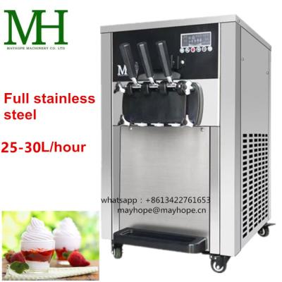 China Commercial Brave Man Softee Ice Cream Frozen Yogurt Soft Cone Factory Cone Service Making Soft Ice Cream Machine Price for sale