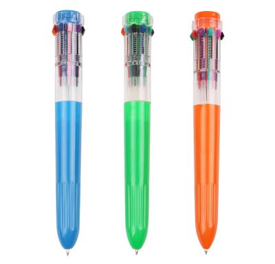 China Multi Color Pen Licheng BP9102 Multi Color Pen , Promotional Advertising 10 Color Retractable Pen for sale