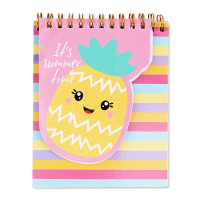 China Licheng LK212 cute pineapple memo pad pineapple memo pad, custom small spiral memo pad for sale