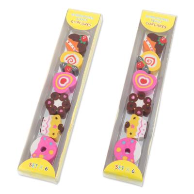 China Cute Eraser Licheng EB1627 Cute Eraser, Wholesale Fun Food Stationery Erasers For Kids for sale