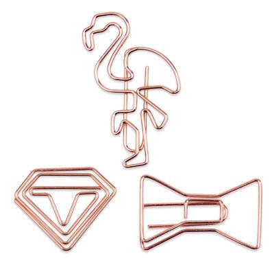 China Licheng LP427 flamingo paperclip numbered paperclips, creative metal flamingo flat paperclip for sale