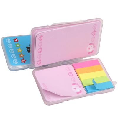 China Licheng LKM94 Self Adhesive Sticky Note , Promotional Plastic Case Packed Sticky Notepad for sale