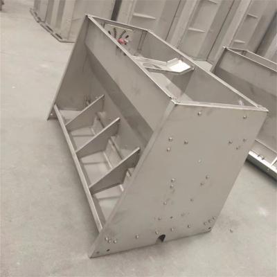 China Pig farm Automatic stainless steel double side pig trough Automatic fatten feed trough Automatic feeder for nursery for sale