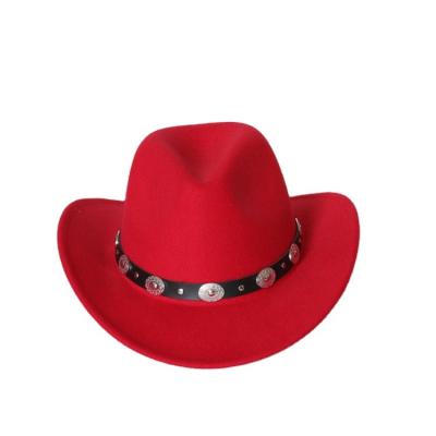 China Fashion Felt European and American Newcomer Party Punk Music Festival Jazz Cowboy Hat for sale