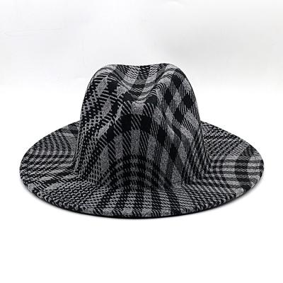 China European and American style of the new enumeration men's lattice hoof wool felt cowboy felt hat hat for sale