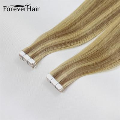 China Dehadiator Natural Remy Ombre Silky Straight Wave Mini Human Indian Injected Injected Scalp Like Tape In Hair Extensions for sale