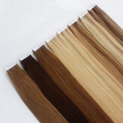 China Wholesale 2021 Silky Straight Wave Tape In Human Hair Extensions Tape In Remy Invisible Double Drawn Hair Tape In Hair Extensions Thick for sale