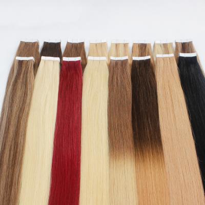 China 2021 Wholesale European 100% Silky Straight Remy Human Hair Invisible Wave Tape In Curly Hair Extensions 613 Tape In Hair Best Quality Hair Tape In Hair 28 Inches for sale