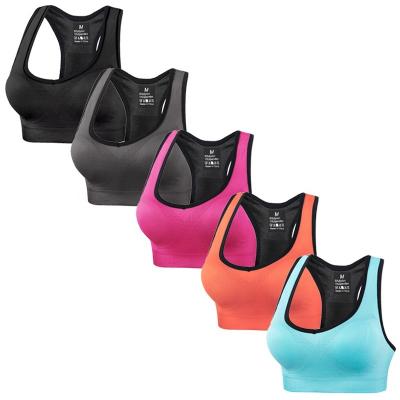 China Beauty Hollow Back Breathable Wireless Fit Stretch Subjectador Deportivo Plus Size Sports Bra Cropped Top Running Fitness Yoga Bra For Women for sale