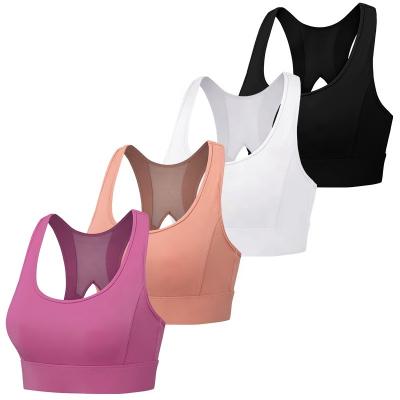 China Breathable Plus Size Cavity Sports Bras Workout Gym Yoga Seamless Wireless Breathable Bra for Women for sale