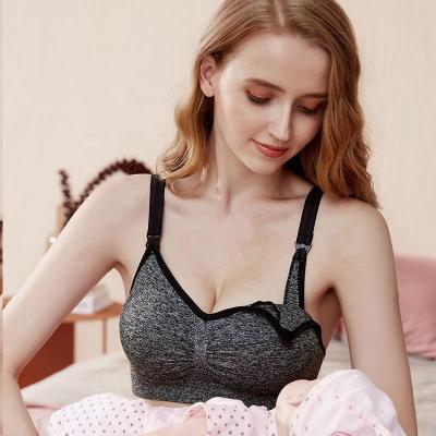 China Breathable Plus Size Seamless Pregnant Nursing Bra Maternity Care Sleep Bra Wireless Sujetador De Lactancia Postpartum For Women for sale