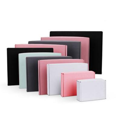 China Recycled Materials Wholesale Logo Boxes Pink Black Paper Packaging Crate Wrinkled Resistant for sale