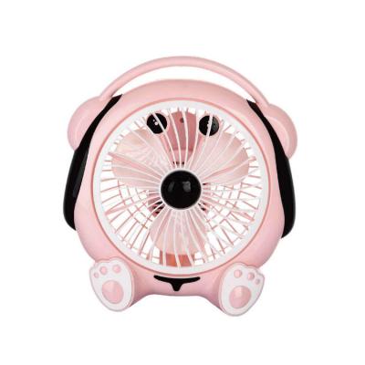 China Stainless steel Wholesale High Quality Super Mute Lovely Folding Rechargeable Animal Mini Fan For Students for sale