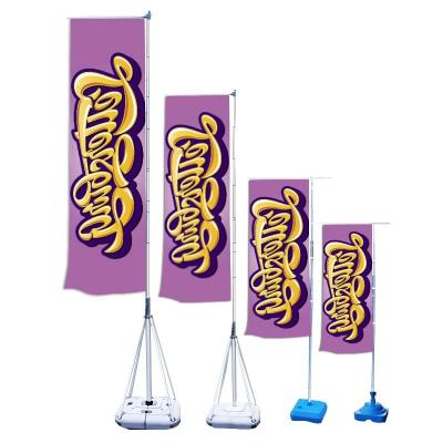 China Outdoor Advertising Display FRP Flagpole Material Rectangular Beach Flag Rectangle Beach Advertising With Flag for sale