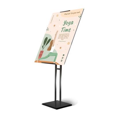 China Standee Mall Exhibition kt Board Promotion Display Adjustable Black Double Sided Foldable Photo Frame Poster Stand for sale