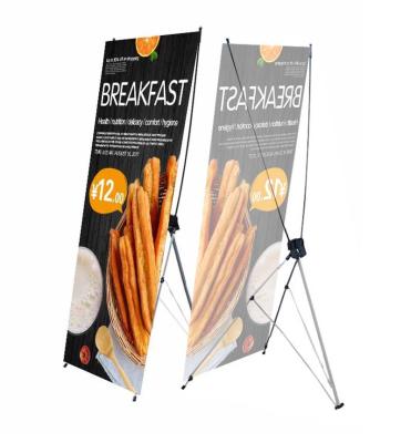 China Wholesale Design PP Synthetic Paper Free Adjustable Stands Frames 80x180 X Frame Banners For Caramel Popcorns for sale