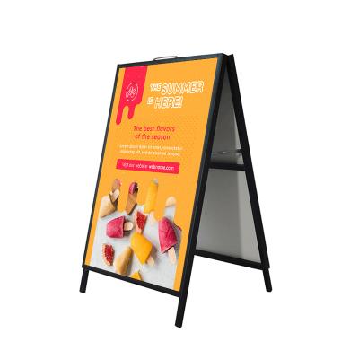 China Portable iron frame display rack advertising poster double-sided panel outdoor one frame one frame sign for sale