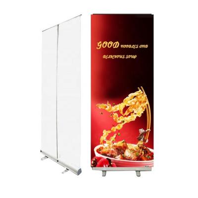 China Advertising Hot Cake Drum With Stand Display Banner Stand Aluminum Frame Show Black Roll Up And School Activities for sale