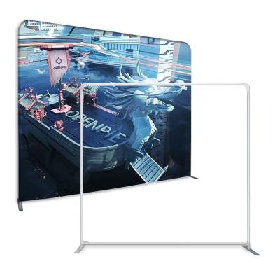 China Stand Convenient Photography Screen 3d Green Neon Make Banner Logo Back Drop Wall Custom Backdrop For Photography for sale