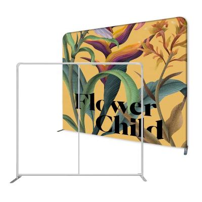 China Round Convenient Circle Frame Gun Booth Trade Show Display Stand Portable Booth Show 10x10ft Tension Fabric Backdrop for sale