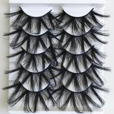 China Hot Selling Feather 5 Pairs Custom Seller 3d Mink Lashes Fluffy Eyelashes Extensions for sale